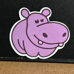 CARTOON HIPPO STICKER
